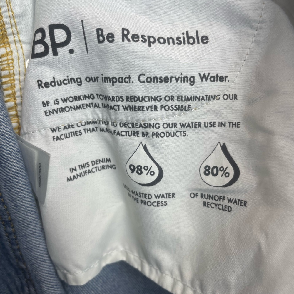NWT BP Nordstrom Wide Leg High Rise Distressed Be Responsible Raw Hem Size 27 - Picture 8 of 12
